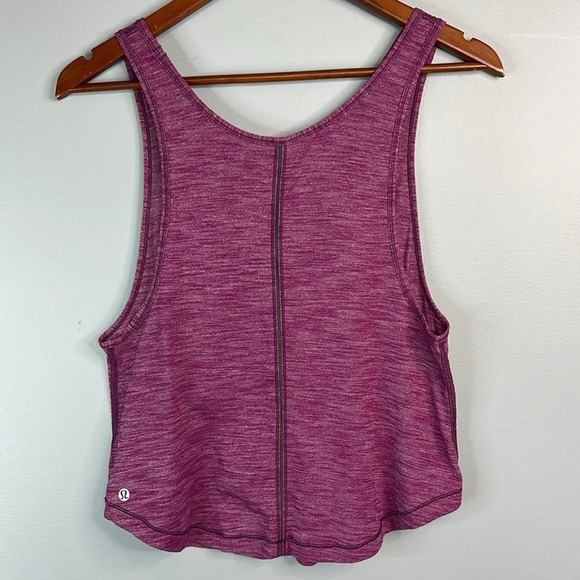 LULULEMON Rush Hour Tank Heathered Chilled Grape  Size 4 - Picture 6 of 9